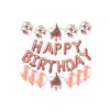 peach birthday party balloons