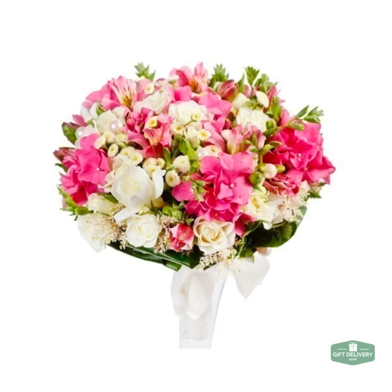 Send White Pink Mixed Bouquet Delivery Gift GDS