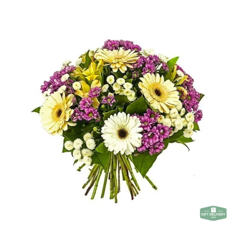 Send Purple Yellow Mixed Bouquet Gift GDS